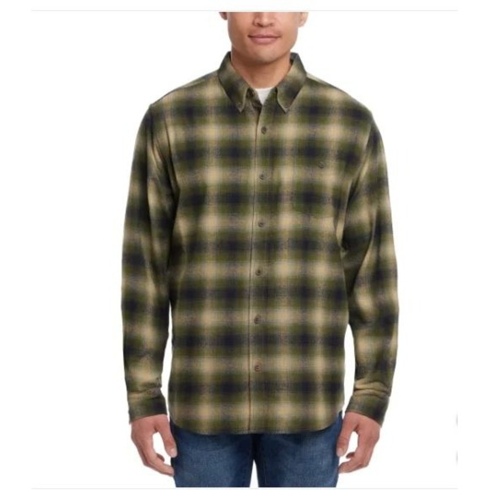 Weatherproof Vintage Flannel Shirt Men Big Tall 2XLT Long Sleeves Chest Pocket